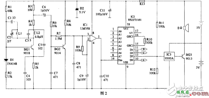 遥控门铃电路图大全（多谐振荡器\编码\信号发生器\TWH630\PT2262）  第3张