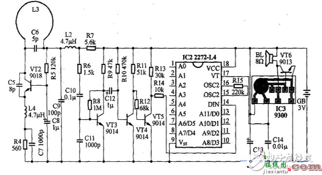 遥控门铃电路图大全（多谐振荡器\编码\信号发生器\TWH630\PT2262）  第5张