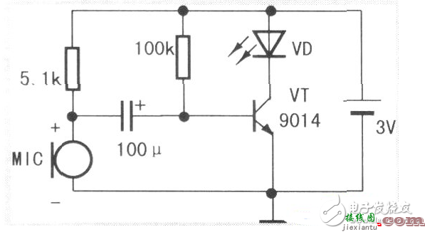 灵敏声控电路 - 声控闪光灯电路图大全（驻极体电容器话筒/高压闪光灯）  第2张