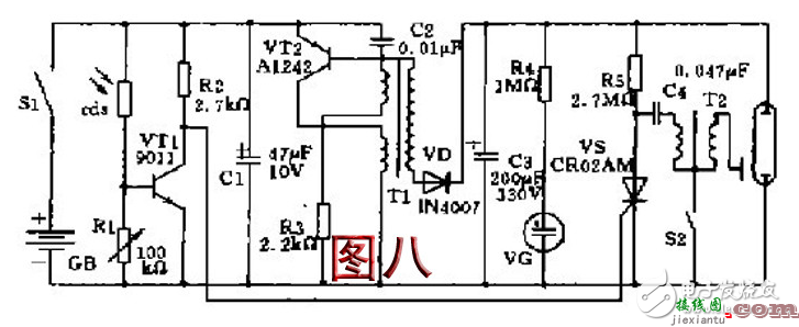 并联控制式自动调光闪光灯 - 最全的照相机闪光灯电路图大全（十款照相机闪光灯电路图详解）  第4张