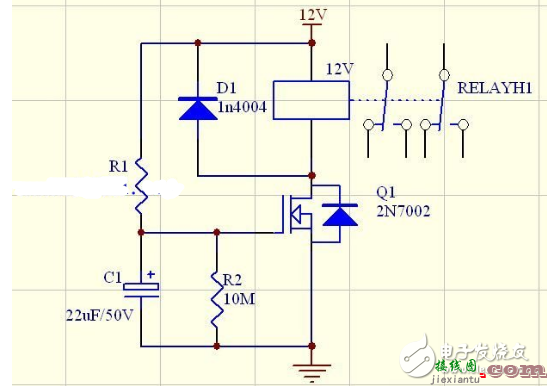 12V简单延时电路 - 12v延时关闭电路图大全（可控硅/晶闸管/触摸延时开关电路详解）  第1张