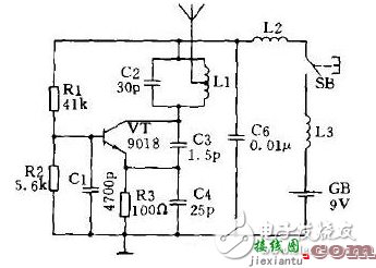 无线电遥控电路 - 最简单无线发射电路图大全（超声波发射/射频收发电路/调频发射器）  第2张