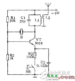 无线电遥控电路 - 最简单无线发射电路图大全（超声波发射/射频收发电路/调频发射器）  第4张