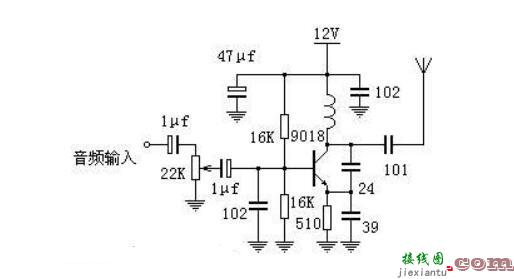 9018简易调频发射器电路 - 最简单无线发射电路图大全（超声波发射/射频收发电路/调频发射器）  第1张