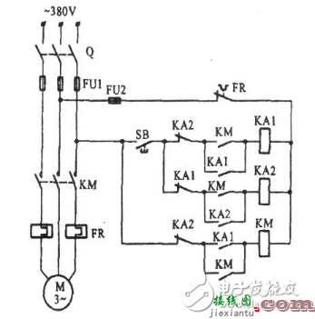 电动机启停控制电路图（四） - 电动机启停控制电路图大全（多地控制/间歇式循环/三相异步启动停止电路图详解）  第3张