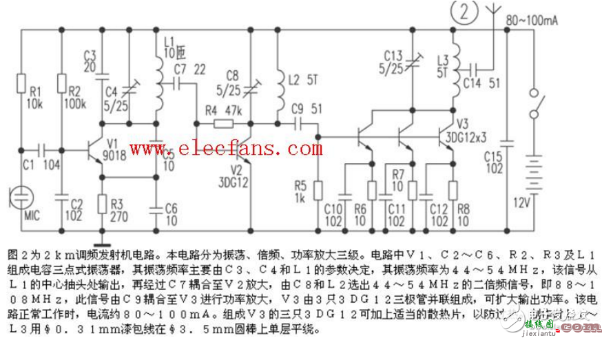 调频信号的载波传输语音信号 - 调频（FM）发射机电路图大全（调频收音机/调频中频/兆瓦无线电发射机电路图详解）  第2张