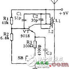 无线发射电路图 - 433m无线发射电路图大全（T630无线电/音频调制/电感三点式发射电路详解）  第3张