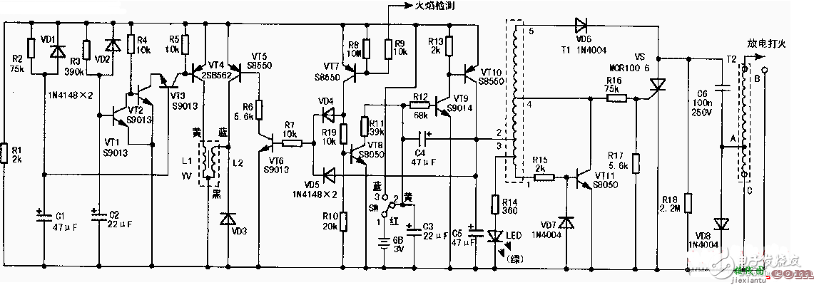 热水器脉冲电路图（四） - 热水器脉冲电路图（五款热水器脉冲电路设计原理图详解）  第1张