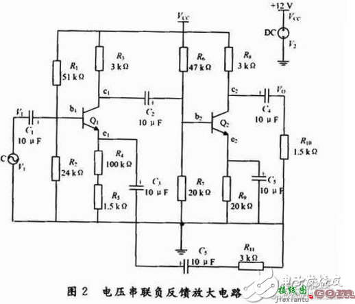 负反馈放大电路图（二） - 负反馈放大电路图大全（五款负反馈放大电路设计原理图详解）  第2张