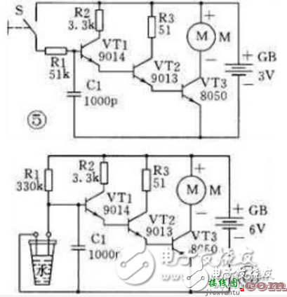 9013三级管开关电路图（三） - 9013三级管开关电路图大全（四款9013三级管开关电路设计原理图详解）  第1张