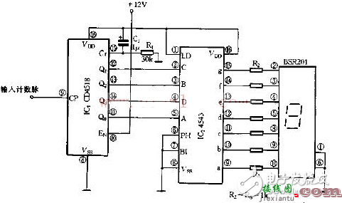 脉冲计数器电路图设计（三） - 脉冲计数器电路图大全（六款脉冲计数器电路设计原理图详解）  第1张