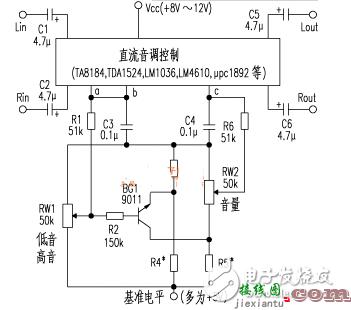 电子管音调电路图（五） - 电子管音调电路图大全（六款电子管音调电路原理图详解）  第1张