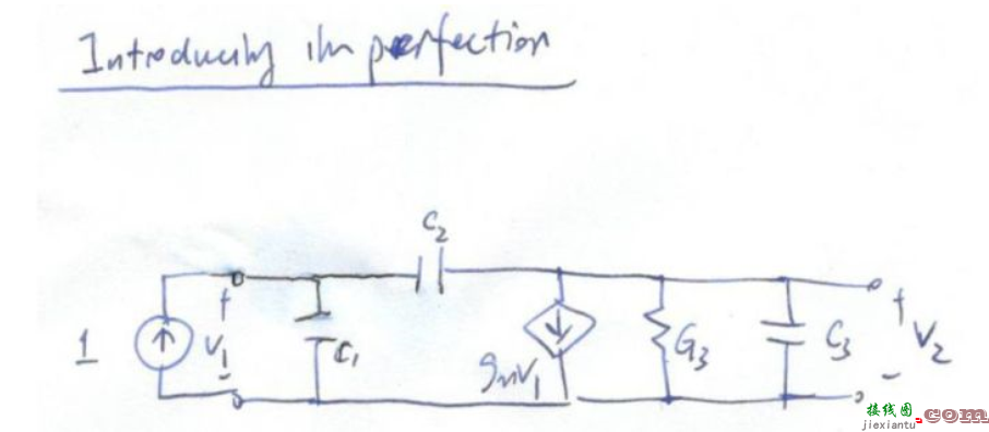 引入非理想效应 - 基本π网络之三电容电路和零极点分析  第1张