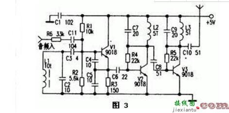 9018无线话筒电路图（三） - 9018无线话筒电路图（四款无线话筒电路图）  第2张