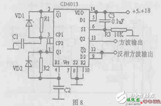 应用电路2 - cd4013产生的方波发生器电路  第1张