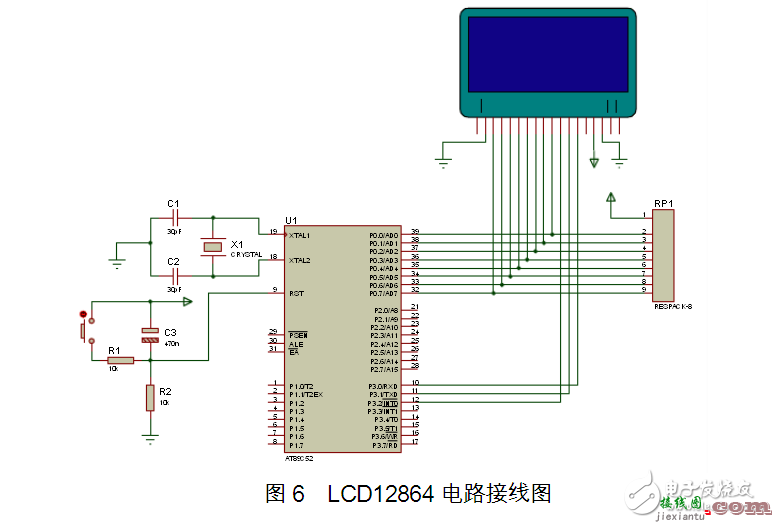 LCD12864显示模块 - PM2.5监测设备系统电路模块设计  第1张