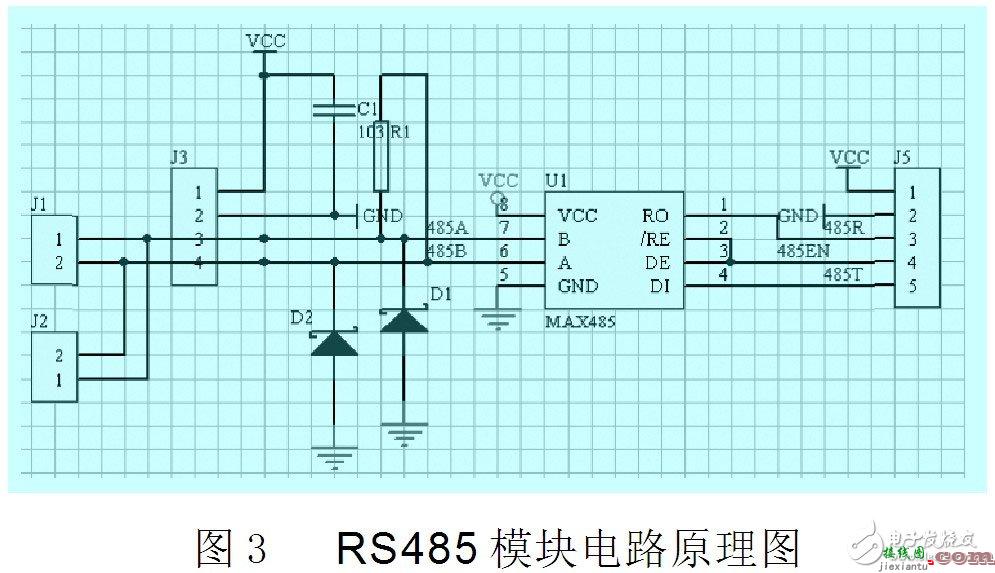 RS485接口模块 - 电路图天天读（22）：智能水文监控系统模块电路  第1张