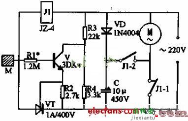 简易手触电风扇自停装置电路介绍  第1张