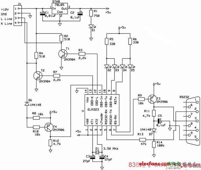 RS232 接口电路图 - RS232接口电路图精华集锦  第1张