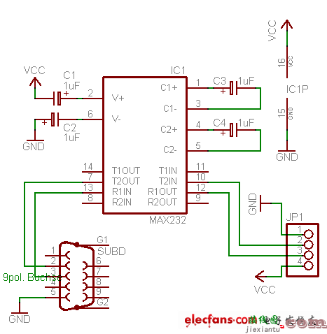 RS232 接口电路图 - RS232接口电路图精华集锦  第3张