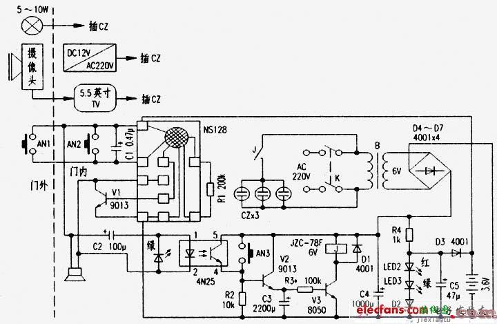 利用简单元件制作可视门铃  第1张