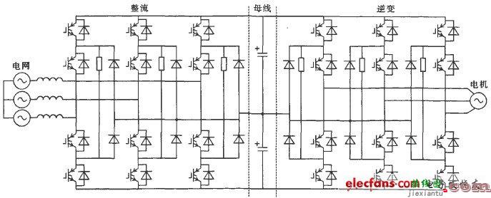 中点箝位三电平双PWM变换器电路  第1张