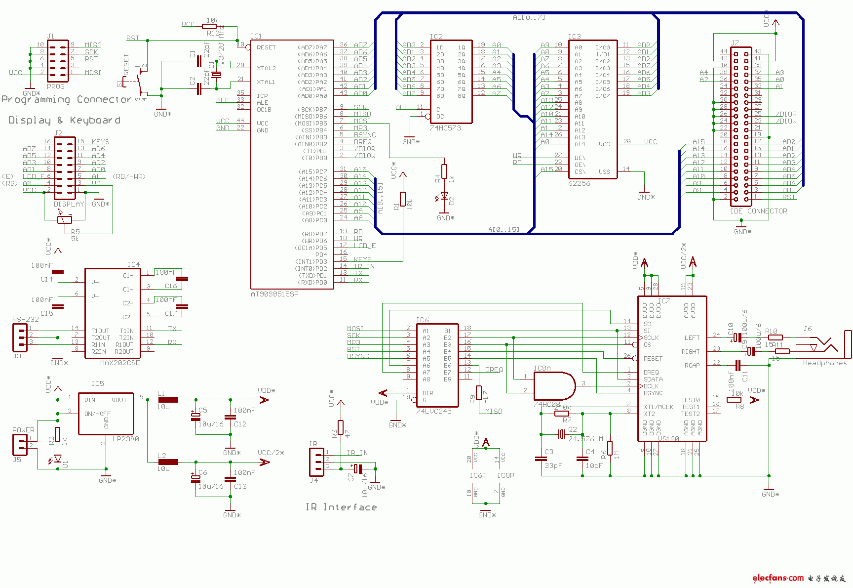 AT90S851SP构成的MP3电路  第1张