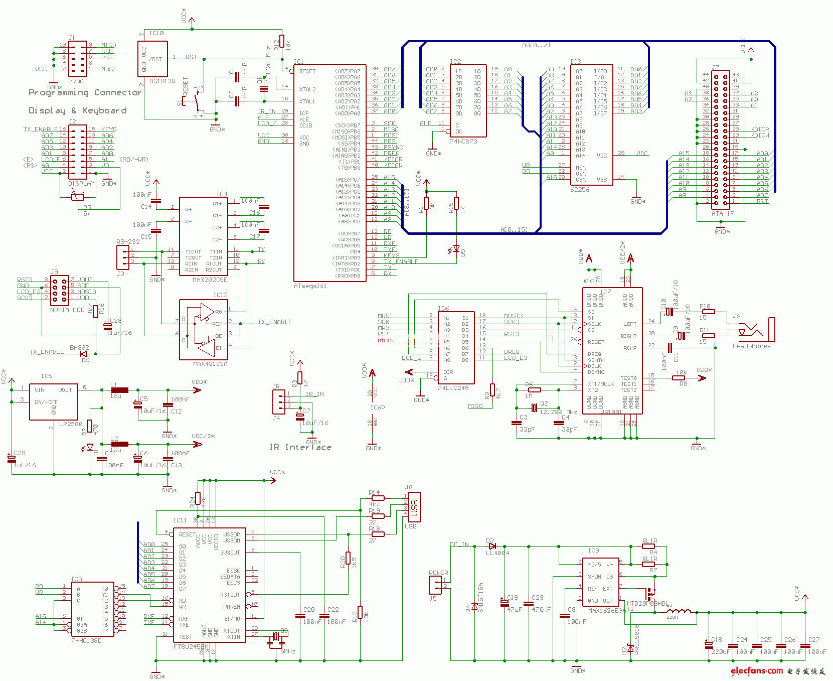 基于ATMEGA161的MP3电路  第1张