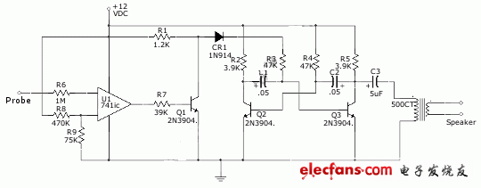 发声探测器/指示器原理图  第1张