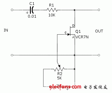 使用FET的压控衰减器(音量控制)电路  第1张