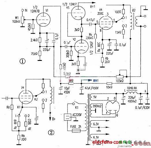 用曙光管350C制作胆功放  第1张