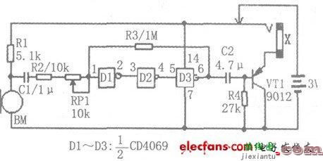 用逻辑数字电路制作的实用助听器  第1张