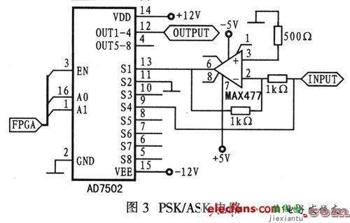 AD7502构成的PSK/ASK电路  第1张