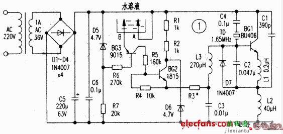 超声波雾化器电路图  第1张