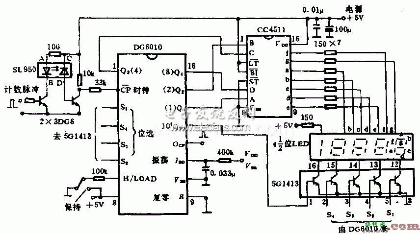 四位半LED计数电路  第2张