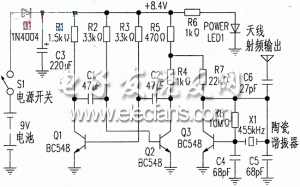 455KHz中频信号发生器原理图  第1张
