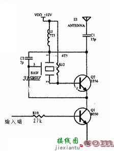高频(315M)发谢电路图  第1张