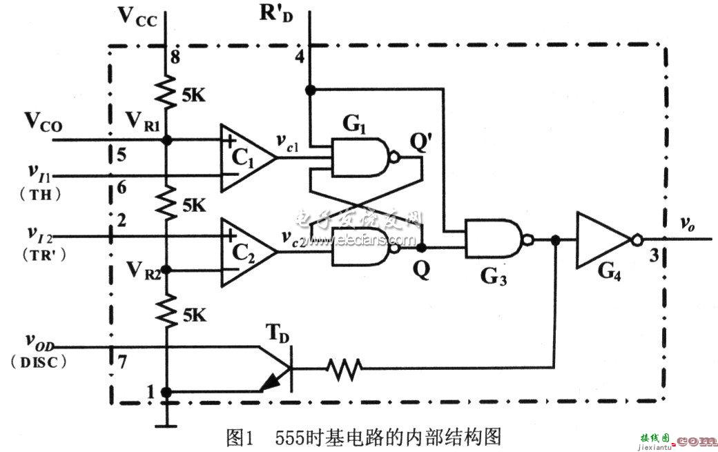555时基电路的内部原理图  第1张