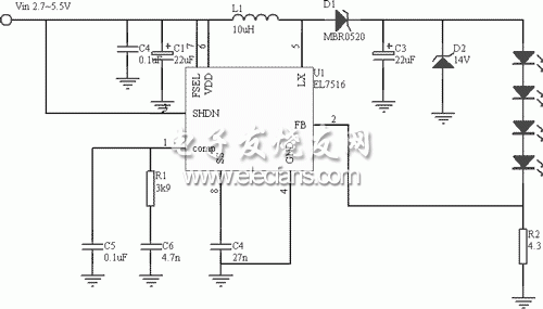 基于EL7516的高电流白光LED驱动器设计  第3张