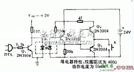 基于DTL的继电器隔离电路原理图  第1张