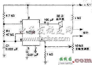 发声式连续性测试仪原理电路图  第1张