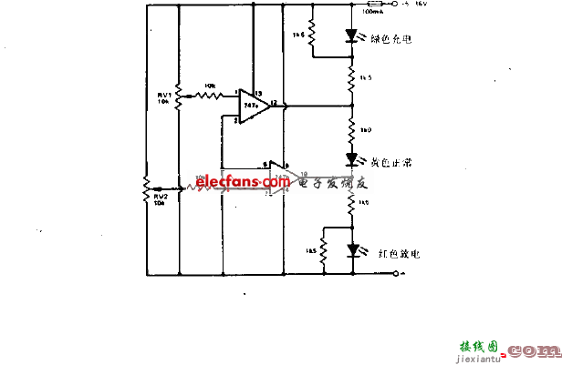 电池充放电指示电路  第1张