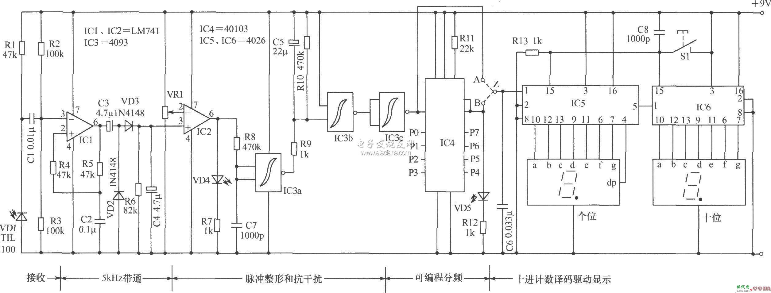 数字电路组成的计数器原理电路  第2张