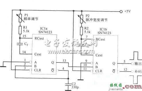 可变脉宽脉冲振荡器电路  第1张