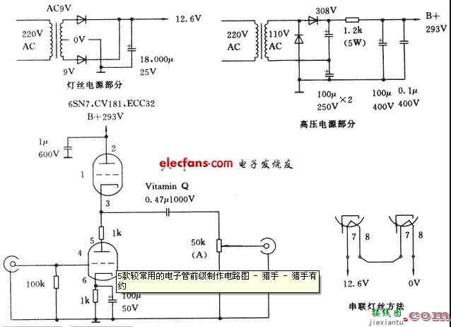 5种常见电子管前级制作电路  第2张