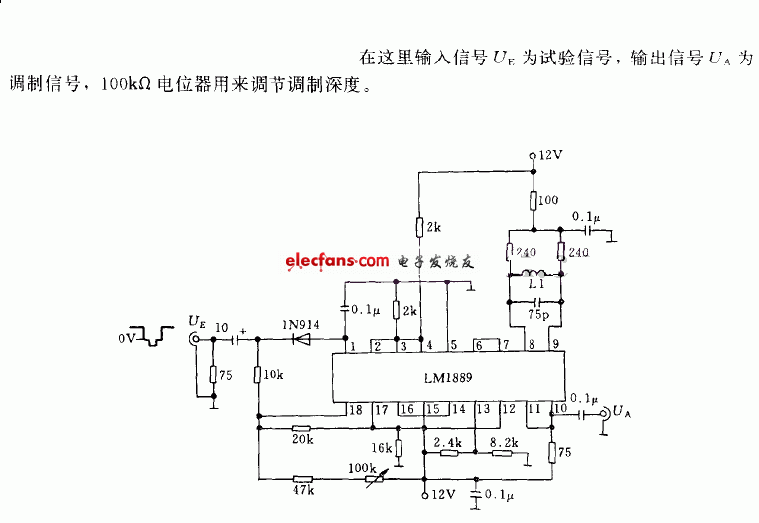 信号发生器试验用调制器原理图  第1张