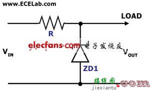 稳压二极管组成的基本稳压电路  第1张