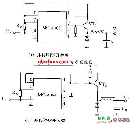 基于MC34063芯片的外接晶体管扩流电路  第1张