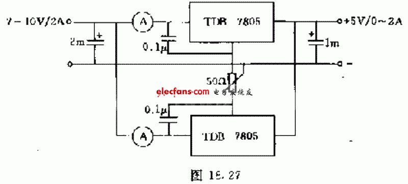 基于7805的并联稳压电路图  第1张