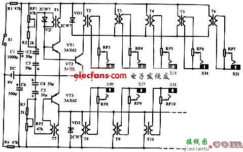 电子麻醉器电路图  第1张